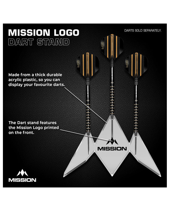 Mission Logo Acrylic 3 Dart Stand