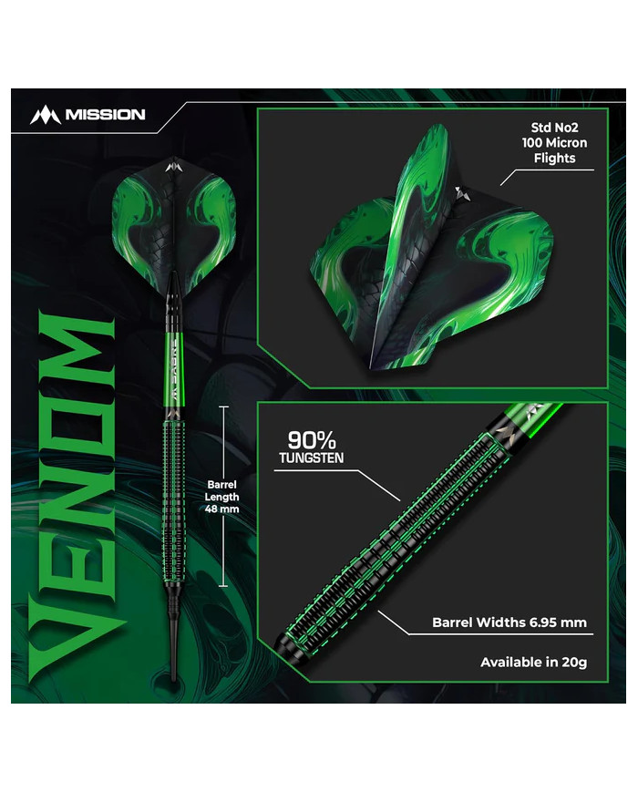 Mission Venom Darts - Steel Tip