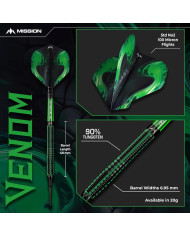 Mission Venom Darts - Steel Tip