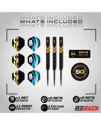 Red Dragon Gerwyn Price 50 Year Anniversary Darts - 23g