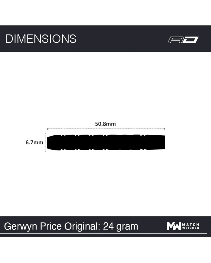 Red Dragon Gerwyn Price Blue Originals V3 Dart