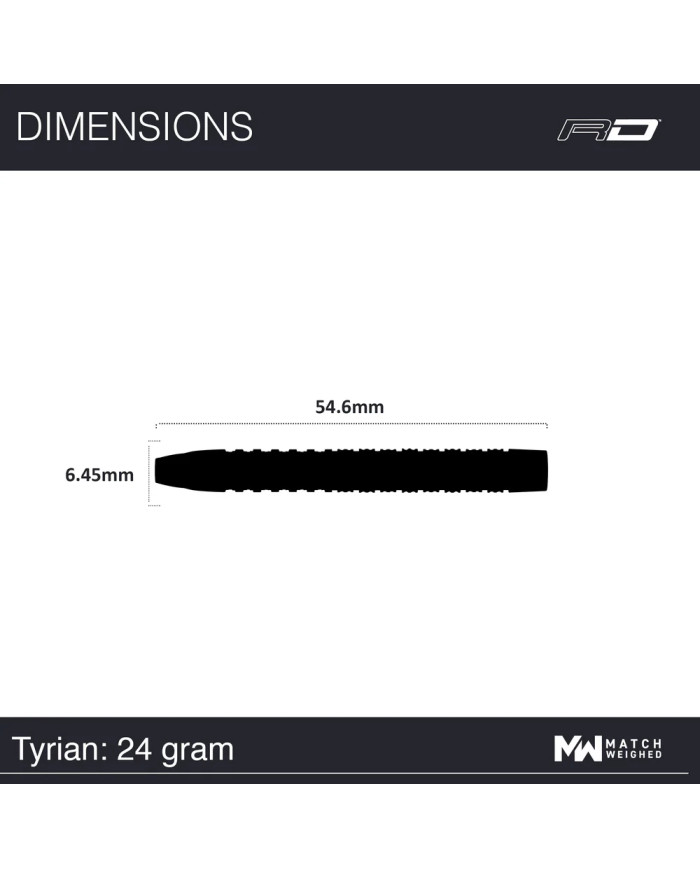 Red Dragon Tyrian 90% Tungsten Steel Tip Darts