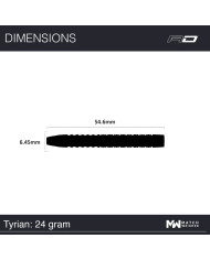 Red Dragon Tyrian 90% Tungsten Steel Tip Darts