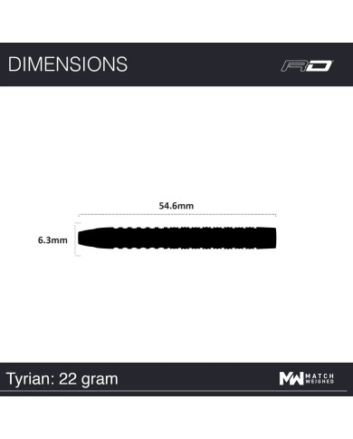 Red Dragon Tyrian 90% Tungsten Steel Tip Darts