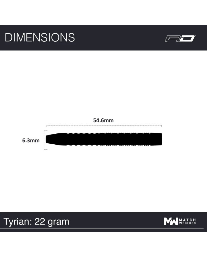 Red Dragon Tyrian 90% Tungsten Steel Tip Darts