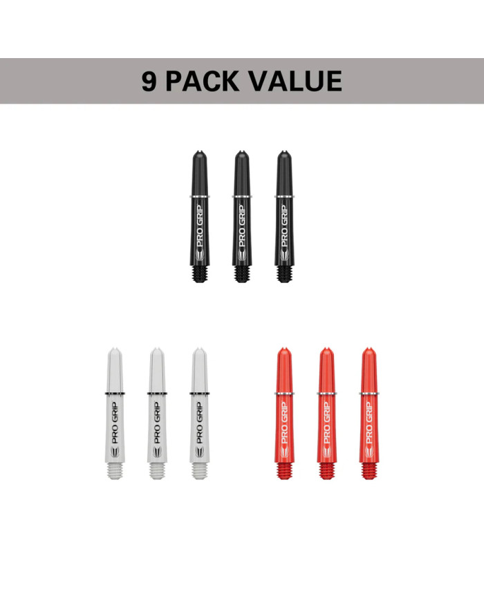 Target Red Set Target 3x Sets Pro Grip Shafts - Black/White/Red