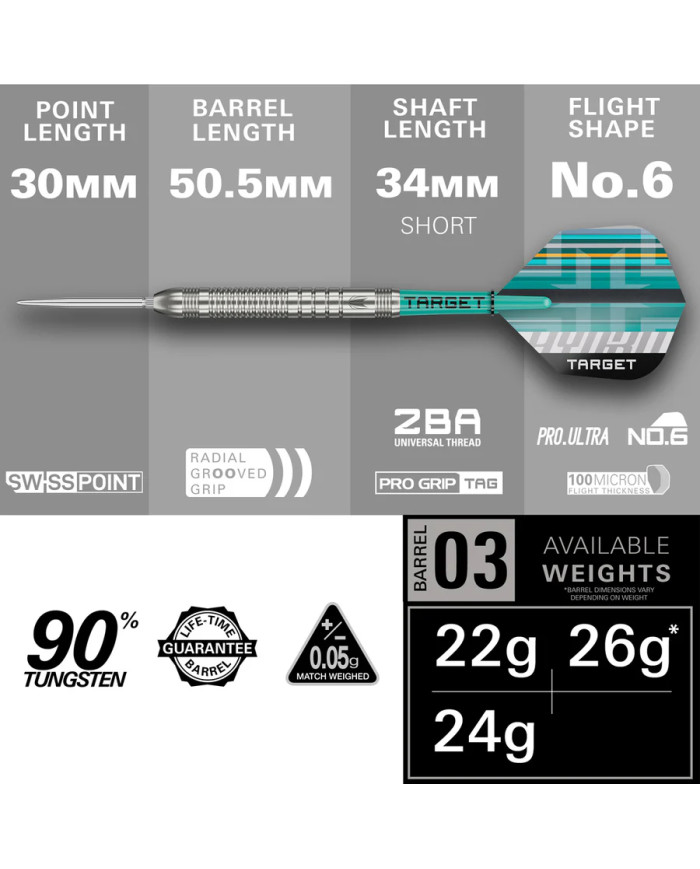 Target Hydro 03 90% SP Darts
