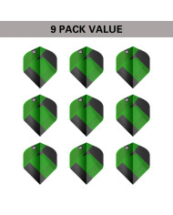 Target Tag Flights Green No2 - 3 Sets