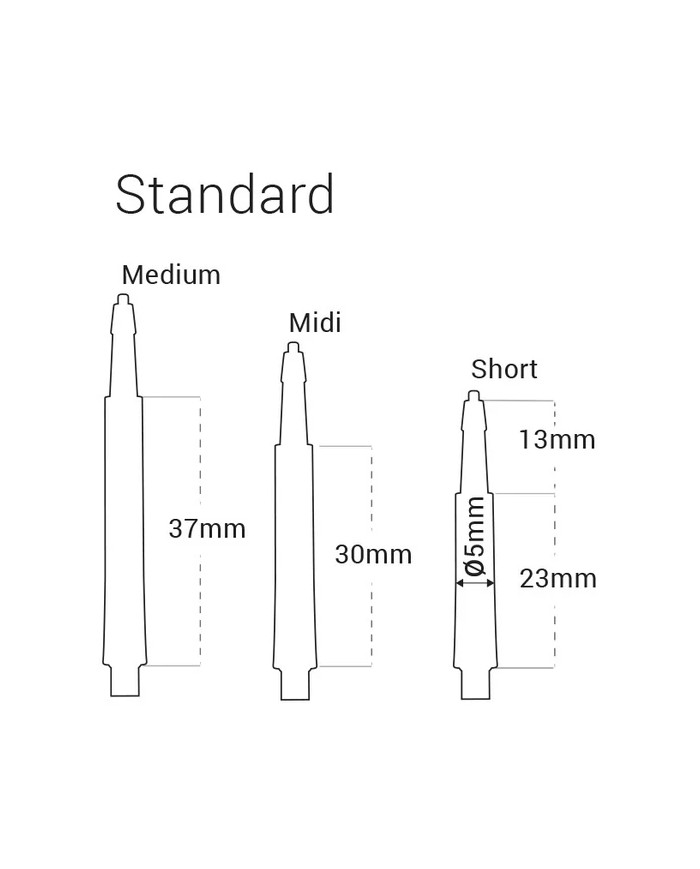 Harrows Clic System Shafts Standard Black