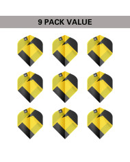 Target Tag Ten-X Flights Yellow - 3 Sets