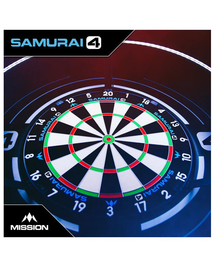 Mission Samurai 4 Dartboard Professional - Knife Wire - White Spider