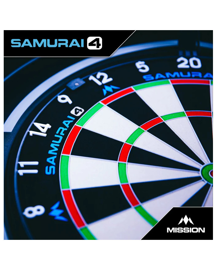 Mission Samurai 4 Dartboard Professional - Knife Wire - White Spider