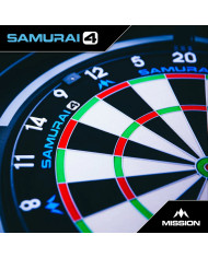 Mission Samurai 4 Dartboard Professional - Knife Wire - White Spider