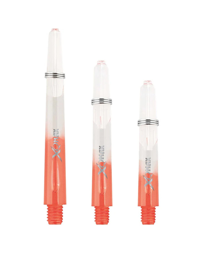 XQMax Gradient Polycarbonate Dart Shafts - Clear/Red