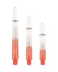 XQMax Gradient Polycarbonate Dart Shafts - Clear/Red