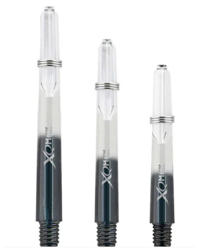 XQMax Gradient Polycarbonate Dart Shafts - Clear/Black