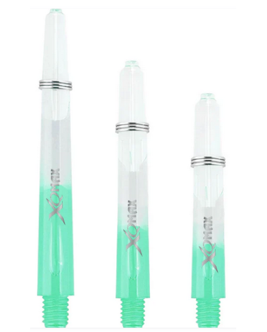 XQMax Gradient Polycarbonate Dart Shafts - Green/Clear