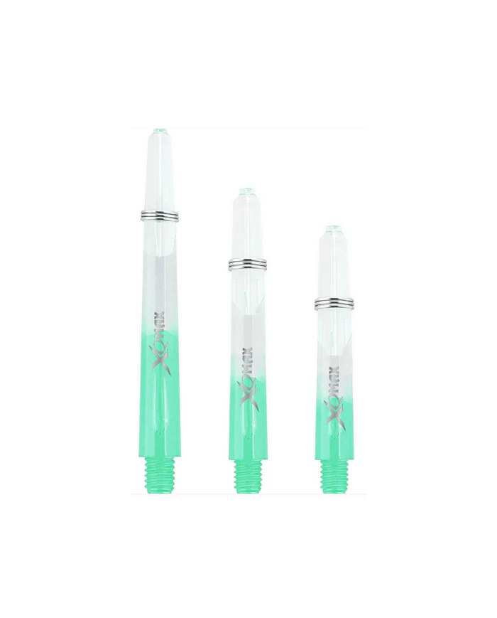 XQMax Gradient Polycarbonate Dart Shafts - Green/Clear