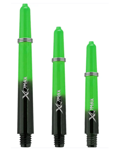 XQMax Gradient Polycarbonate Dart Shafts - Green/Black