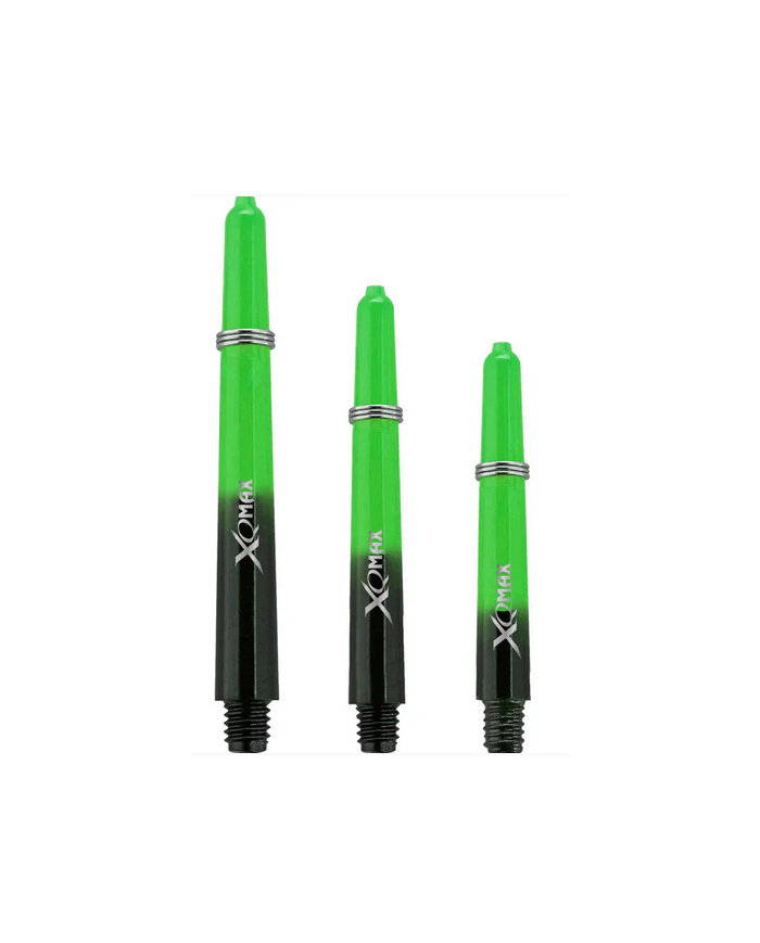 XQMax Gradient Polycarbonate Dart Shafts - Green/Black