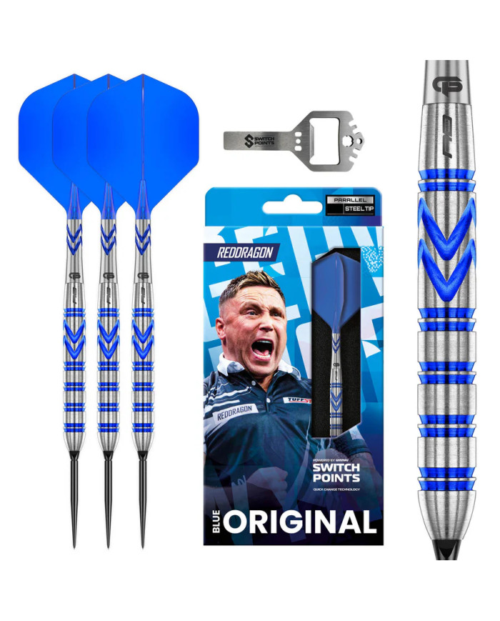 Red Dragon Gerwyn Price Blue Original Switch Point 90% Tungsten Steel Tip Darts