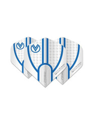 Winmau Prism Alpha Vincent Van Der Voort Flights - White & Blue Lines
