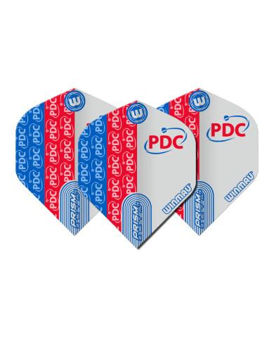 Winmau Prism Zeta PDC Flights - Grey/Blue/Red