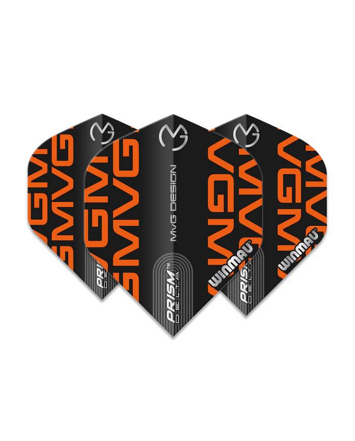 Winmau Prism Delta MVG Design Flights - Black/Orange