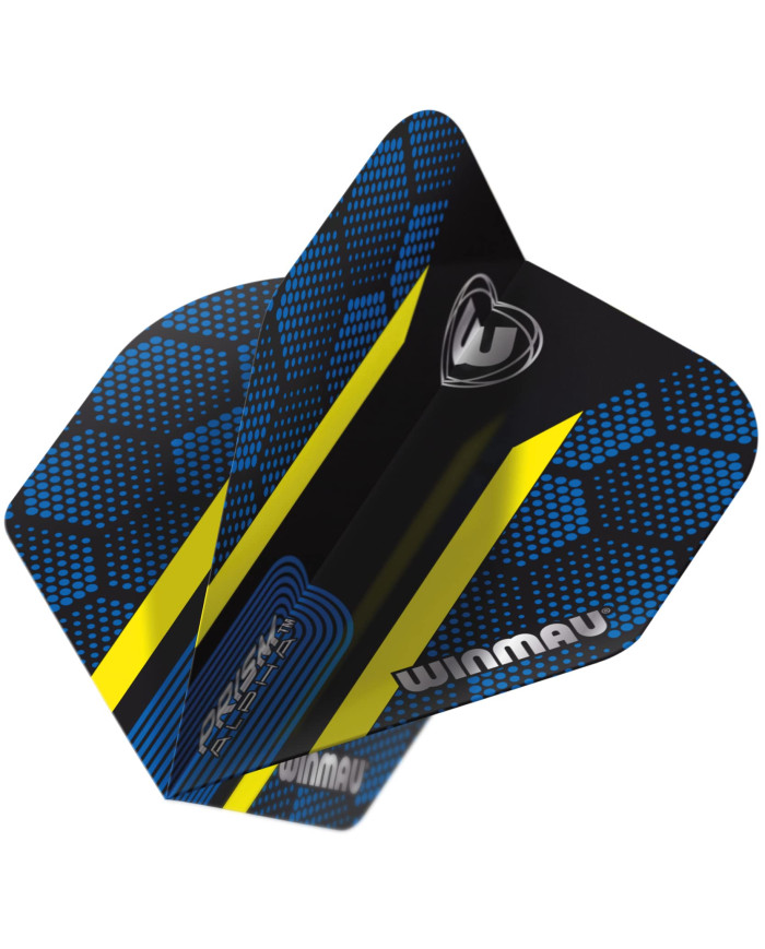 Winmau Prism Alpha Hexagon Flights - Blue & Yellow