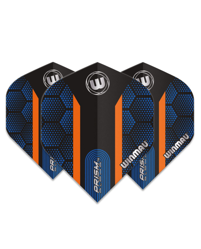 Winmau Prism Alpha Hexagon Flights - Blue & Orange
