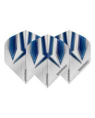 Winmau Prism Alpha Flights - White & Blue