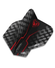Winmau Prism Zeta Flights Standard Black & Red