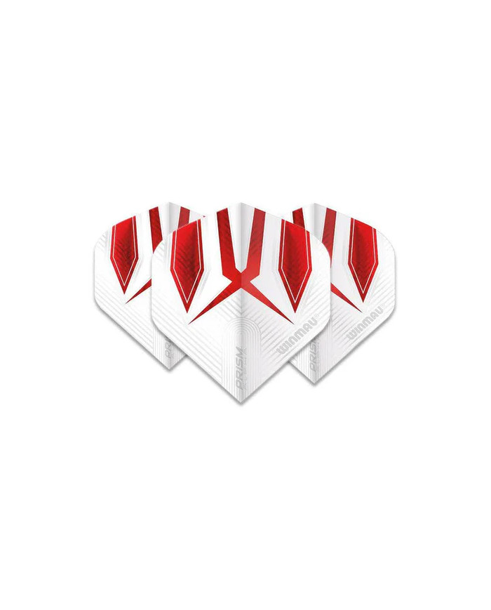 Winmau Prism Alpha Flights - White & Red