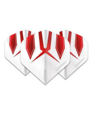 Winmau Prism Alpha Flights - White & Red