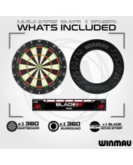 Winmau Blade 360 Triple Core Dartboard & Surround Bundle