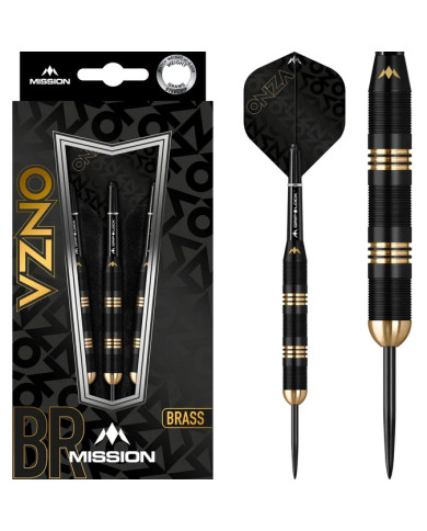Mission Onza Brass Darts - M1 - Black & Gold - 24g