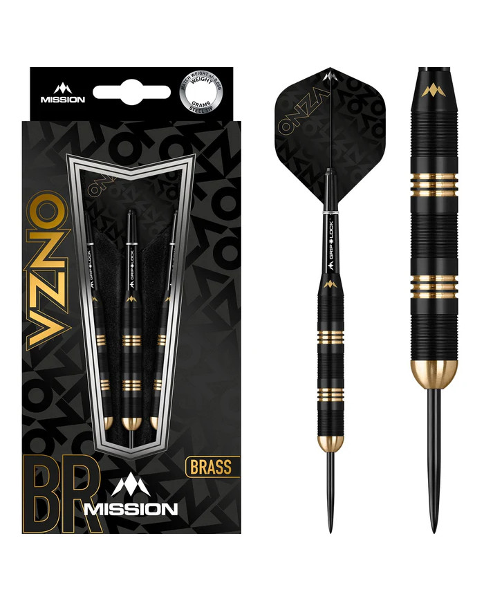 Mission Onza Brass Darts - M1 - Black & Gold - 24g