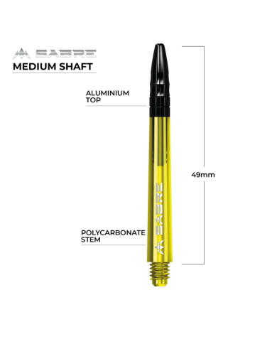 Mission Sabre Dart Shafts Yellow
