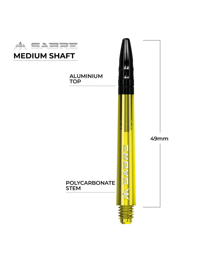 Mission Sabre Dart Shafts Yellow