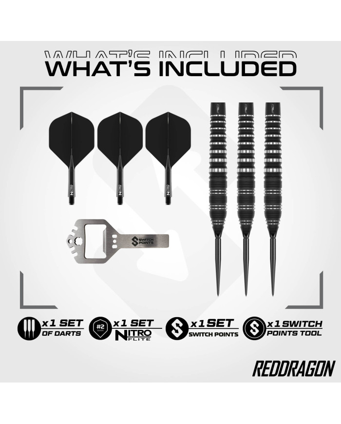 Red Dragon Sable Torpedo Barrel Switch Point Darts