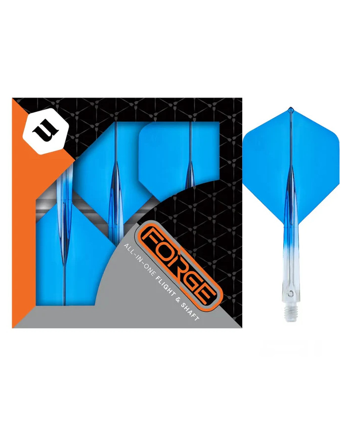 Unicorn Forge Two Tone Flights Clear & Blue