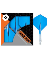Unicorn Forge Two Tone Flights Clear & Blue