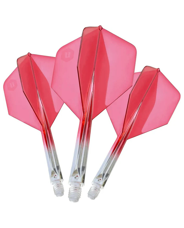 Unicorn Forge Two Tone Flights Clear & Red