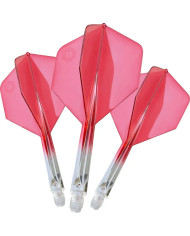 Unicorn Forge Two Tone Flights Clear & Red