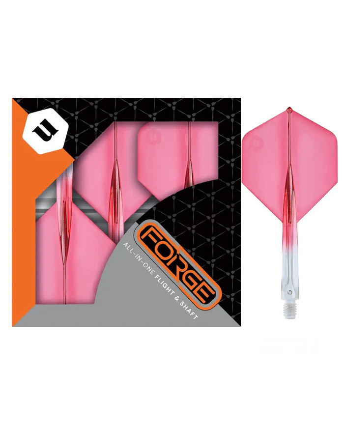 Unicorn Forge Two Tone Flights Clear & Red