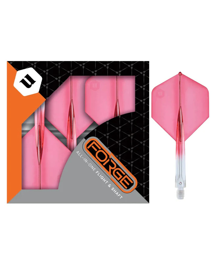 Unicorn Forge Two Tone Flights Clear & Red