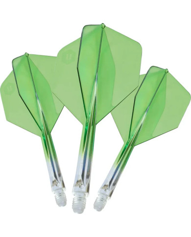 Unicorn Forge Two Tone Flights Clear & Green