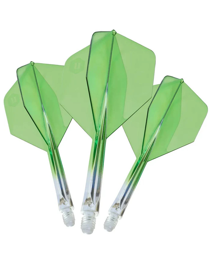 Unicorn Forge Two Tone Flights Clear & Green