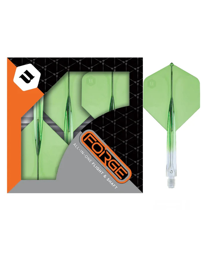 Unicorn Forge Two Tone Flights Clear & Green
