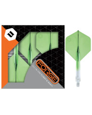 Unicorn Forge Two Tone Flights Clear & Green